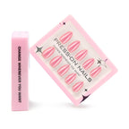 faux ongles press on nails rose blush nacré ongles amande manucure chic lumineuse tendance printemps réutilisable sans UV