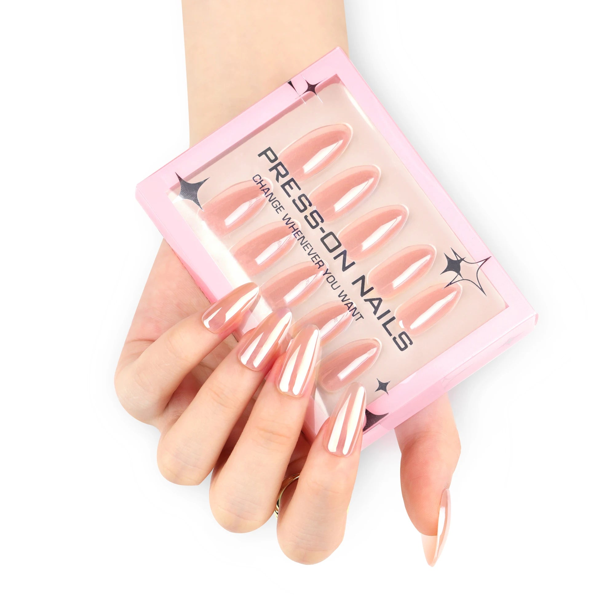 Dropshiping 30 Pcs Minimalist Spicy Girl Dark Red Gradient Almond Nail Pieces Acrylic Press on Nails Customize False Nails GD35