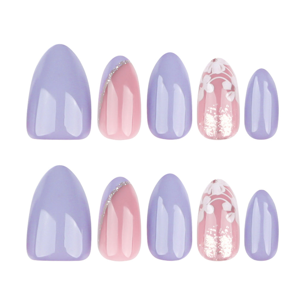 faux ongles pastel nail art fleurs ongles pastel tendance press on nails popnails