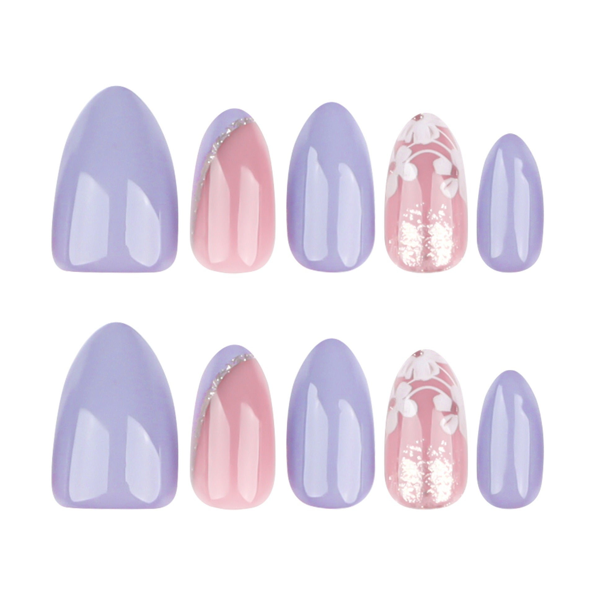 faux ongles pastel nail art fleurs ongles pastel tendance press on nails popnails