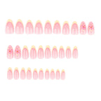 faux ongles press on nails tulipe rose jaune pastel fleurs ongles printemps manucure florale chic réutilisable sans UV