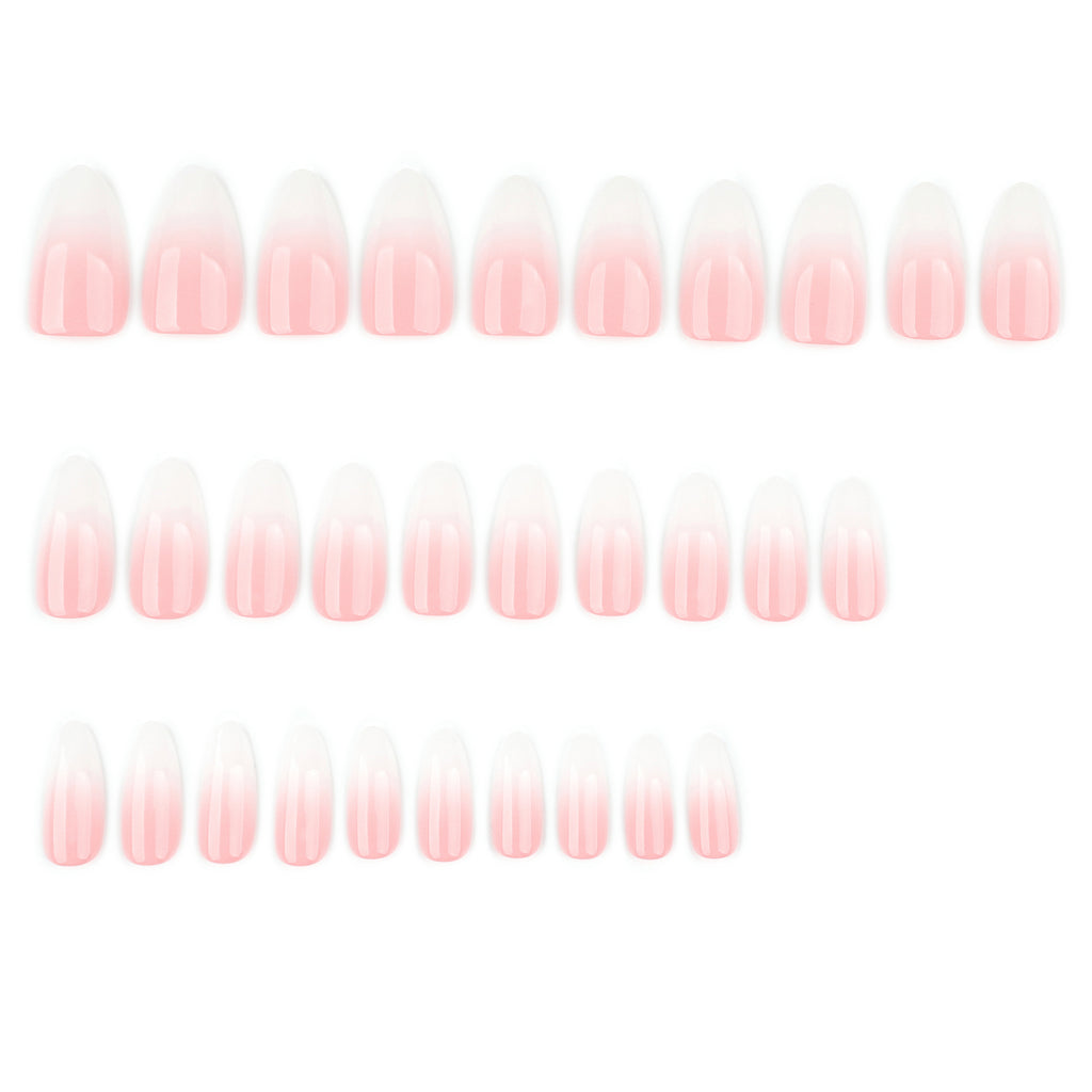 faux ongles press on nails baby boomer nude rose ongles amande manucure naturelle degradé réutilisable sans uv