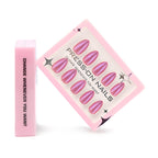 faux ongles press on nails rose nacré chrome ongles amande manucure glamour réutilisable sans UV