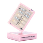 faux ongles press on nails nude champagne paillettes argent ongles amande manucure soiree glam elegante reutilisable sans UV
