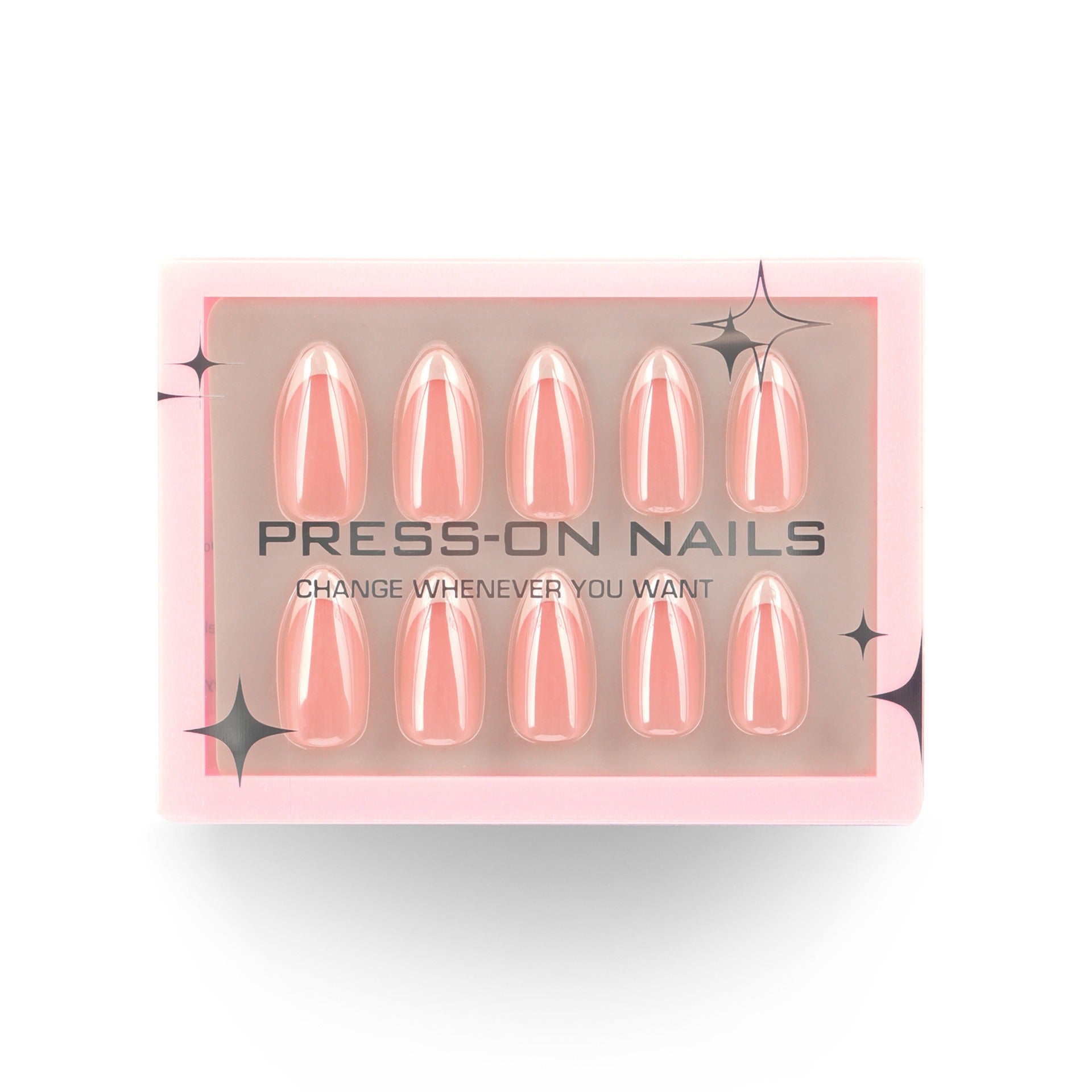 faux ongles press on nails french rose peche ivoire brillant effet naturel manucure nude chic reutilisable sans uv