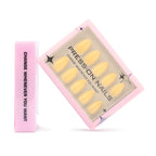 manucure jaune pastel faux ongles printemps popnails
