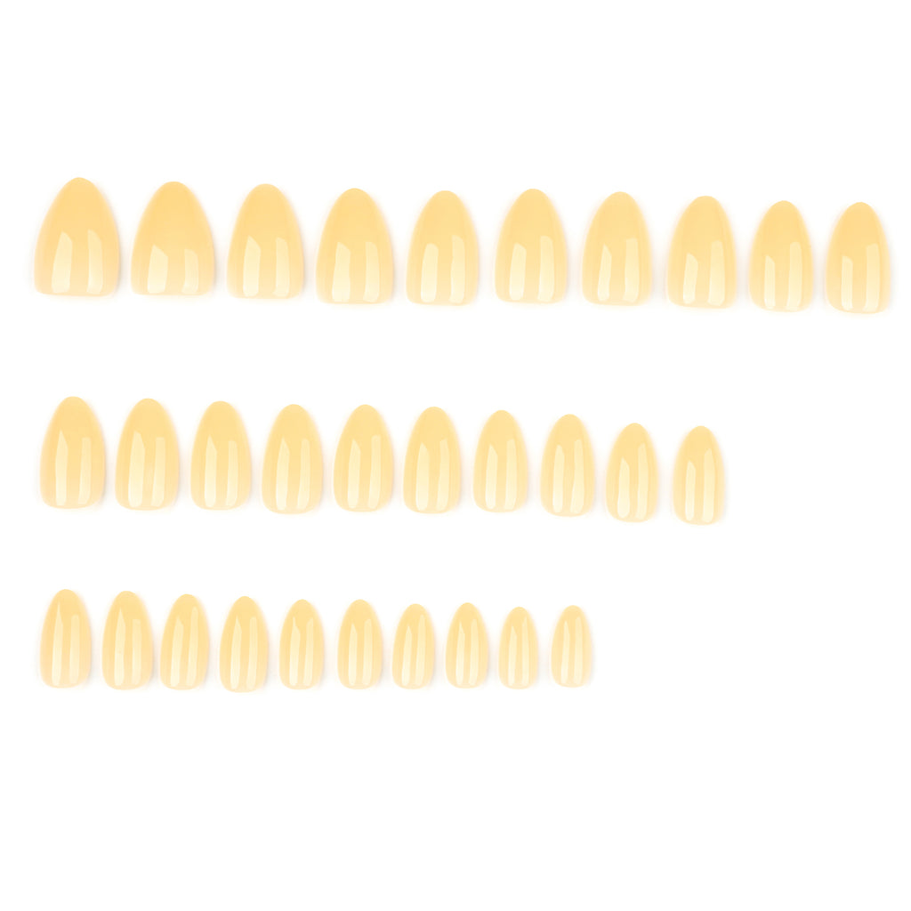 manucure jaune pastel faux ongles printemps popnails
