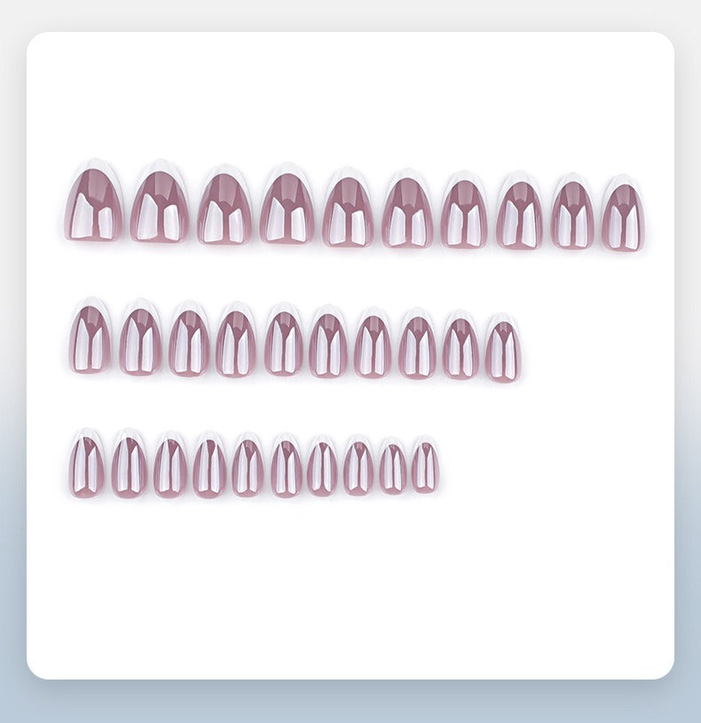 faux ongles press on nails french manucure rose mauve brillant manucure naturelle élégante réutilisable sans uv pose rapide effet salon