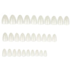 Press on nails blanc laiteux forme ongles amande courts manucure naturelle effet clean nails