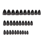 faux ongles press on nails noir laqué ongles amande courts manucure chic élégante effet salon réutilisable