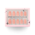 faux ongles press on nails nude peche ongles amande manucure naturelle chic réutilisable sans UV