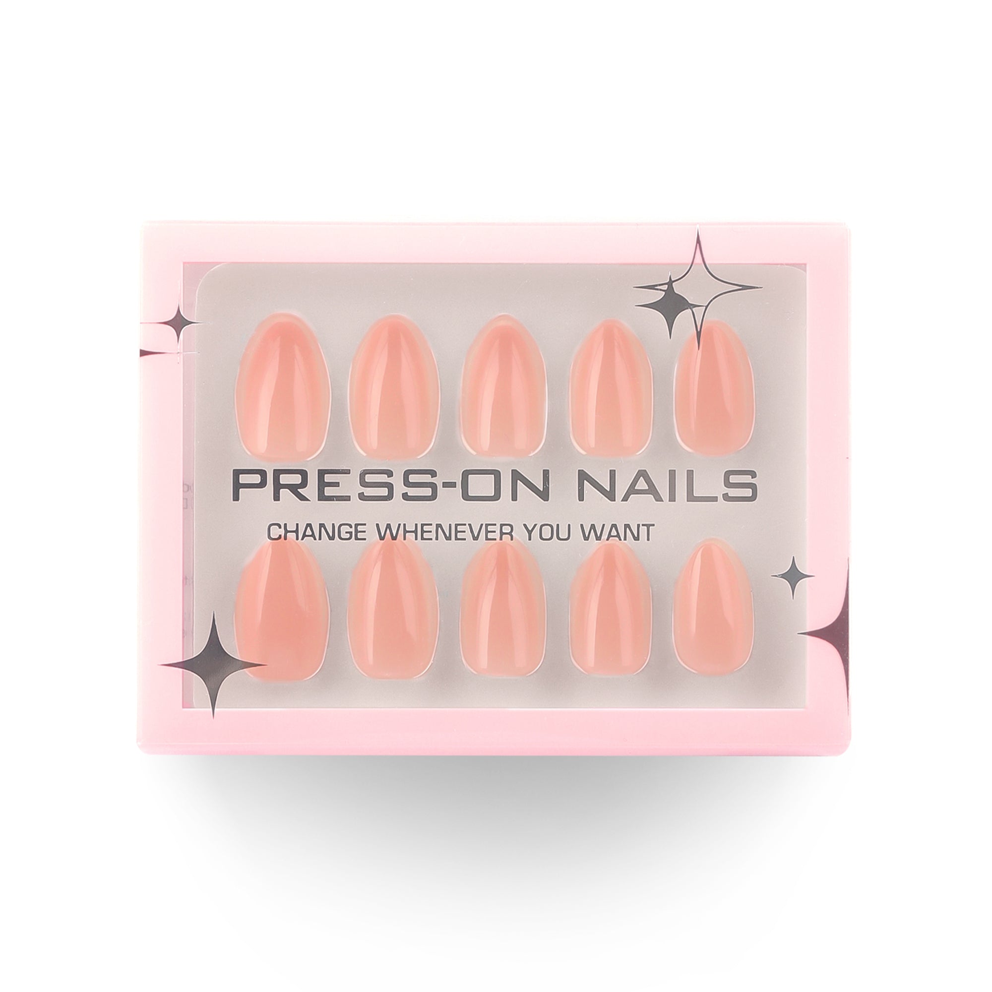 faux ongles press on nails nude peche ongles amande manucure naturelle chic réutilisable sans UV