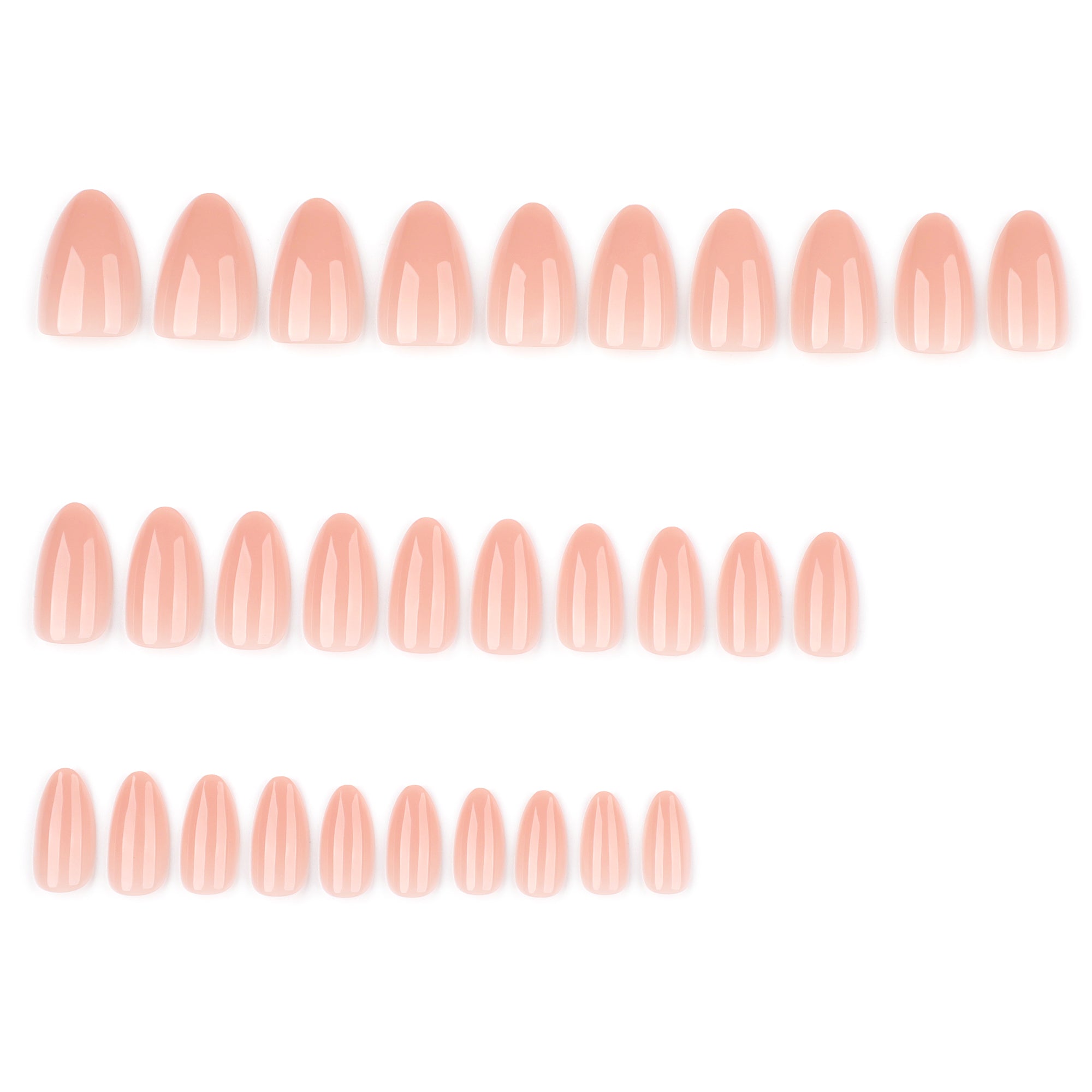faux ongles press on nails nude peche ongles amande manucure naturelle chic réutilisable sans UV