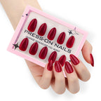 faux ongles press on nails rouge glamour ongles courts effet laqué manucure élégante réutilisable