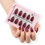 faux ongles press on rouge classique ongles courts effet laqué manucure rapide réutilisable