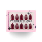 faux ongles press on rouge classique ongles courts effet laqué manucure rapide réutilisable