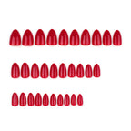 faux ongles press on rouge vif brillant ongles courts effet laqué manucure glamour réutilisable