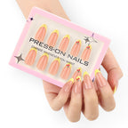 faux ongles nude peche french jaune pastel nail art cerise manucure printemps popnails