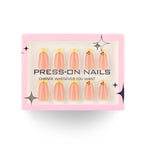 faux ongles nude peche french jaune pastel nail art cerise manucure printemps popnails