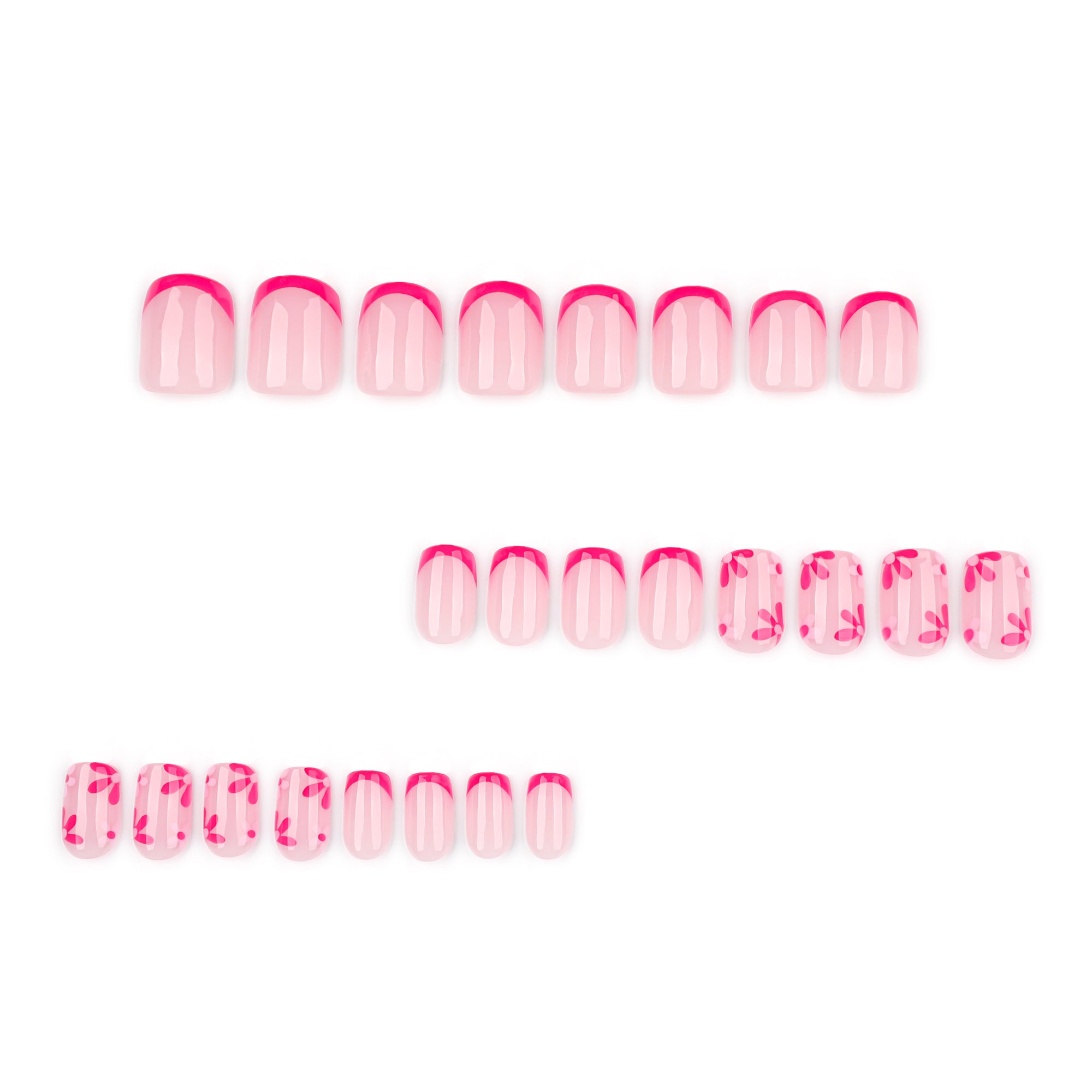 faux ongles courts roses french manucure rose fleurs sur ongles printemps popnails