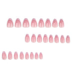 faux ongles babyboomer moderne nail art pois rose nude