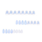 faux ongles press on nails bleu ciel blanc chic