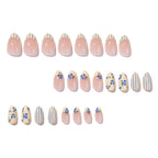 faux ongles press on nails italien bleu jaune