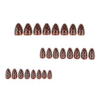 faux ongles polka dots marron manucure retro chic