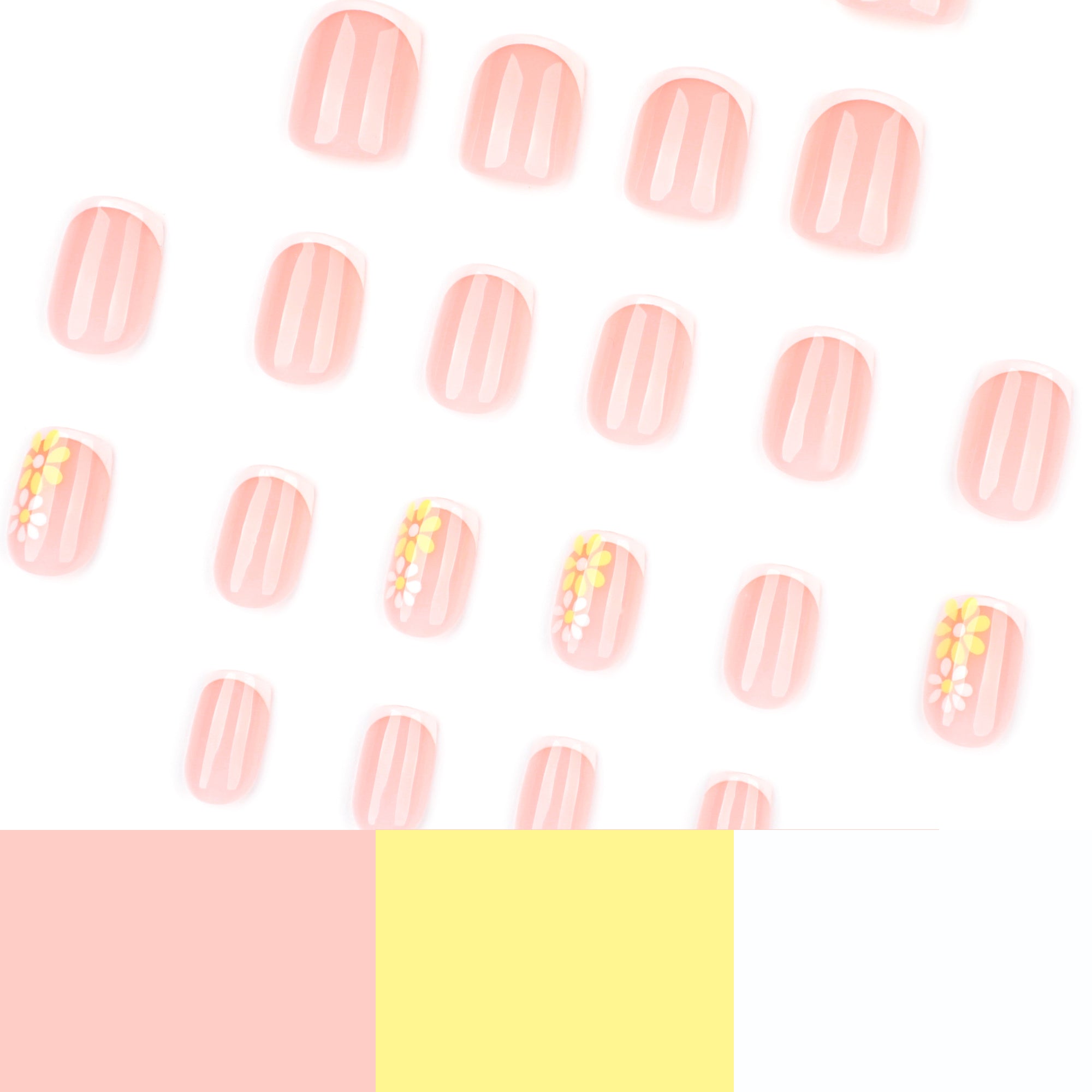 press on nails french manucure moderne nail art marguerite