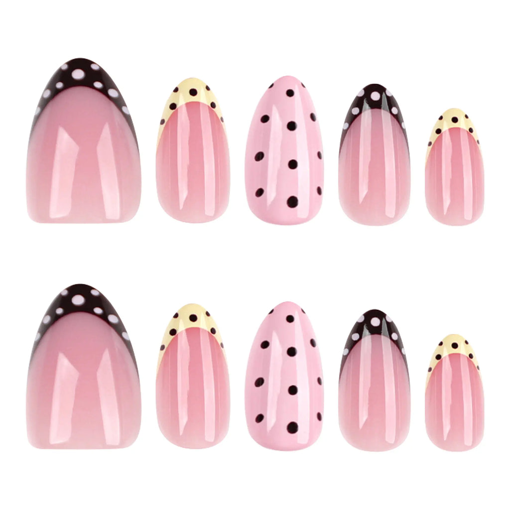 press on nails polka chic french manucure moderne