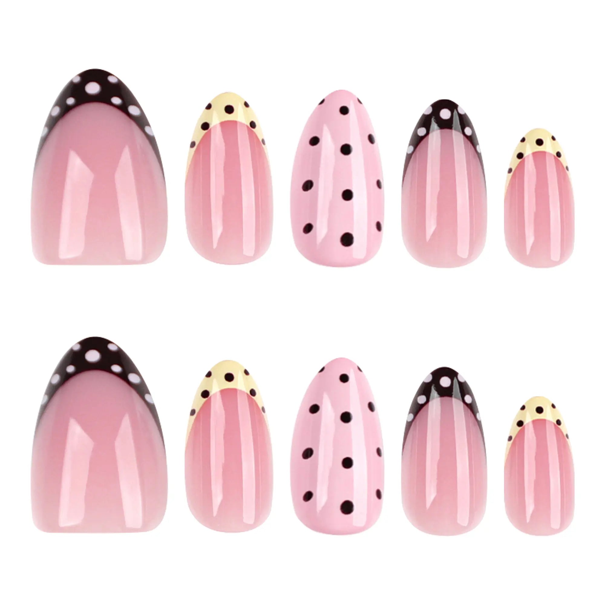 press on nails polka chic french manucure moderne