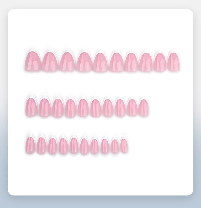 faux ongles press on nails french manucure rose naturelle réutilisable manucure chic facile sans UV