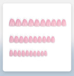 faux ongles press on nails french manucure rose naturelle réutilisable manucure chic facile sans UV