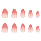 press on nails babyboomer corail rose degrade ongles amande